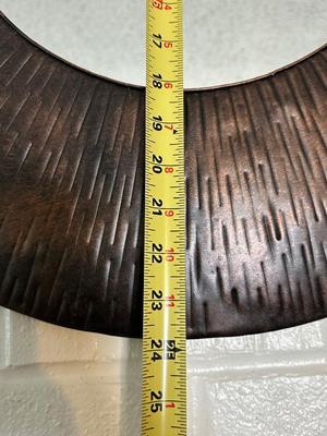 Round Bronze-Tone Wall Mirror