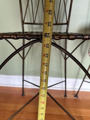 Set of 3 Bronze-Tone Metal Counter-Height Stools