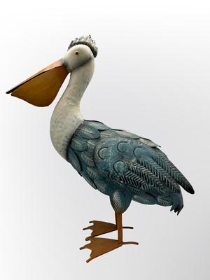 Decorative Metal Pelican Sculpture