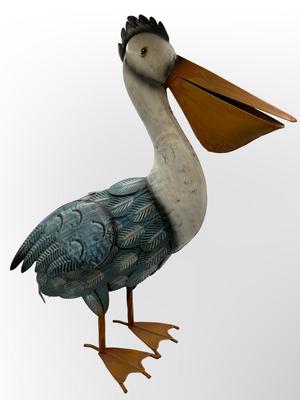 Decorative Metal Pelican Sculpture