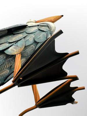 Decorative Metal Pelican Sculpture