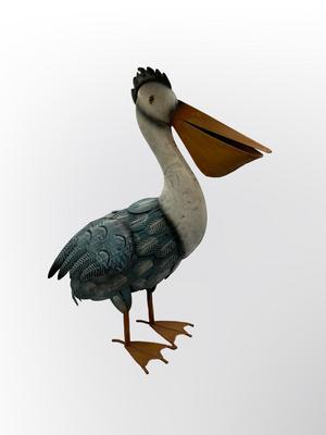 Decorative Metal Pelican Sculpture