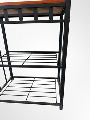 Metal Baker’s Rack with Wood Shelf