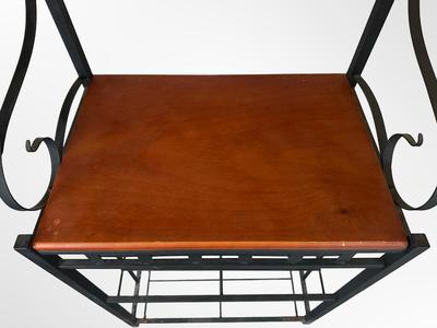 Metal Baker’s Rack with Wood Shelf