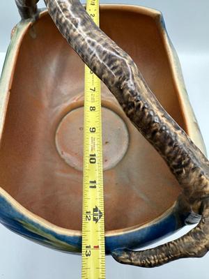 Roseville Pottery Blue Pinecone Basket