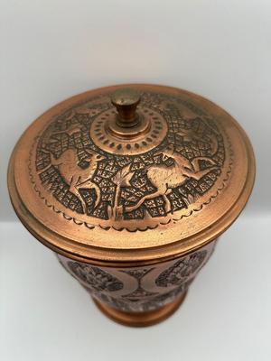 Vintage Nader Factory (Tehran, Iran) Copper Ice Bucket with Lid & Liner