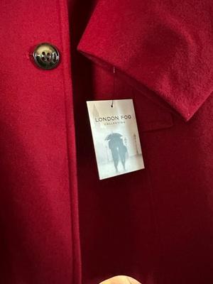 New With Tags London Fog Red Wool Blend Coat – Size 1X