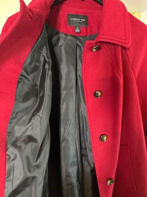 New With Tags London Fog Red Wool Blend Coat – Size 1X