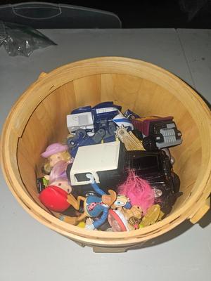 Sale Photo Thumbnail #94: Toy Lot and Wicker Basket