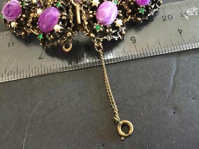 Renaissance Bracelet Ornate Baroque. Unsigned Beautiful. All stones present