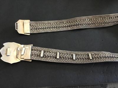 Tests Silver No Markes Thai/ Burmese Silver Belt Adjustable