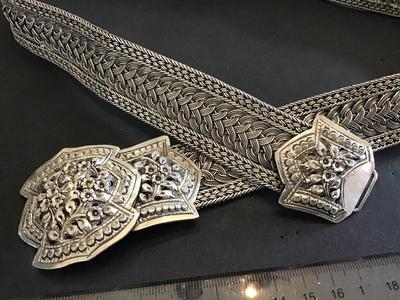 Tests Silver No Markes Thai/ Burmese Silver Belt Adjustable