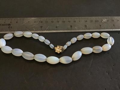 Art Deco Elongated Opalscent Type Antique Necklace