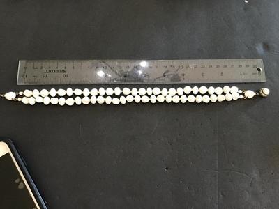 Antique Milk Glass Necklace