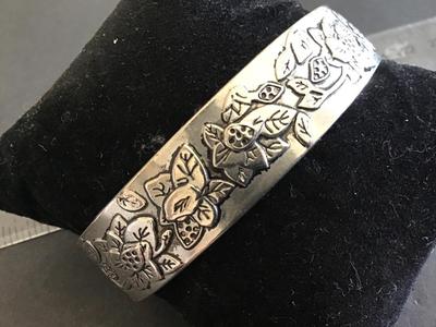 Nice Solid Copper Etched Cuff. Great Condition