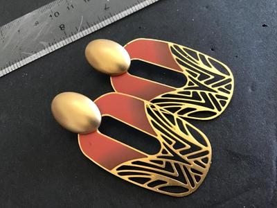 Brushed Gold Tone Earrings