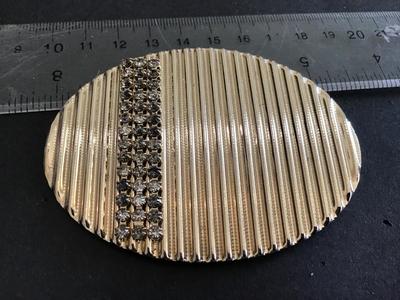 Rhinestone Large Statement Brooch Pendant Vintage