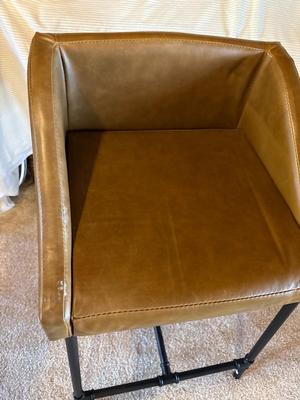 Sale Photo Thumbnail #601: Beautiful! . 19”w x 16”d x 24”h (seat). See picture of tear in seat edge