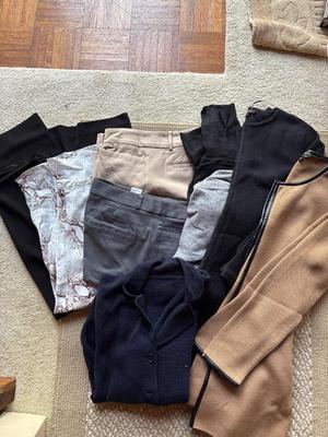 Sale Photo Thumbnail #761: Talbots sweater, jacket size, small and medium petite, banana, republic, pants, size 8, etc.