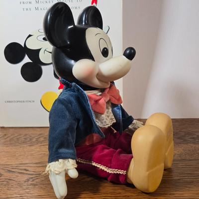 LOT 54D: The Art of Disney Book, Donald Duck Mug, Miniature Mickey Mouse Figure, Disney World Trinket Tray, Mickey Conductor Music Box,...