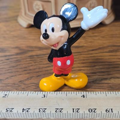 LOT 54D: The Art of Disney Book, Donald Duck Mug, Miniature Mickey Mouse Figure, Disney World Trinket Tray, Mickey Conductor Music Box,...