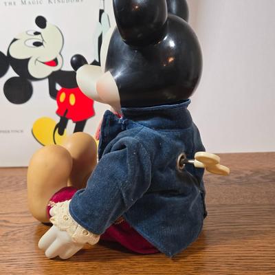 LOT 54D: The Art of Disney Book, Donald Duck Mug, Miniature Mickey Mouse Figure, Disney World Trinket Tray, Mickey Conductor Music Box,...