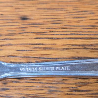 LOT 55D: Assorted Stainless Flat Ware and Various Silver Plated Presidential Spoons