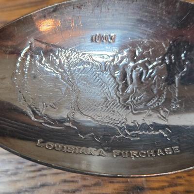 LOT 55D: Assorted Stainless Flat Ware and Various Silver Plated Presidential Spoons