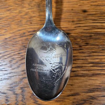LOT 55D: Assorted Stainless Flat Ware and Various Silver Plated Presidential Spoons