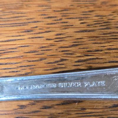 LOT 55D: Assorted Stainless Flat Ware and Various Silver Plated Presidential Spoons