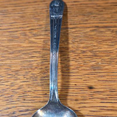 LOT 55D: Assorted Stainless Flat Ware and Various Silver Plated Presidential Spoons