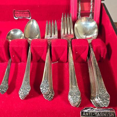 LOT 55D: Assorted Stainless Flat Ware and Various Silver Plated Presidential Spoons