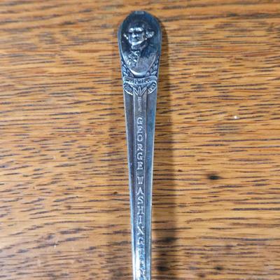 LOT 55D: Assorted Stainless Flat Ware and Various Silver Plated Presidential Spoons