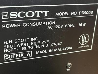 LOT 76D: Scott Dual Cassette Tape Deck - DD900B