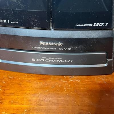 LOT 87C: Panasonic Stereo System - 5-Disc Cd Player, Dual Tape Deck - SA-Ak12