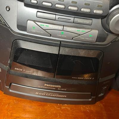 LOT 87C: Panasonic Stereo System - 5-Disc Cd Player, Dual Tape Deck - SA-Ak12