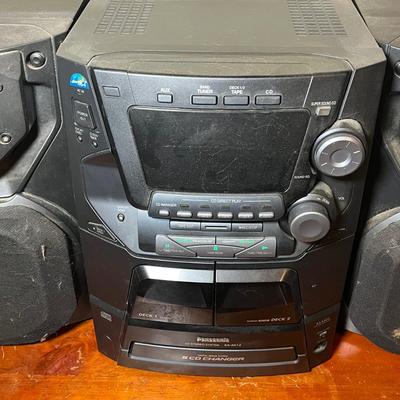 LOT 87C: Panasonic Stereo System - 5-Disc Cd Player, Dual Tape Deck - SA-Ak12
