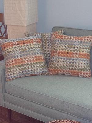 Set of throw pillows
