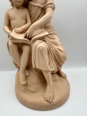 1998 Bramante Sculpture – Children Reading, Signed in Mold