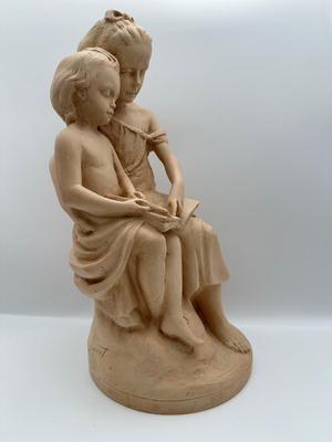1998 Bramante Sculpture – Children Reading, Signed in Mold