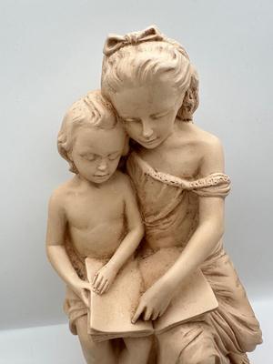 1998 Bramante Sculpture – Children Reading, Signed in Mold