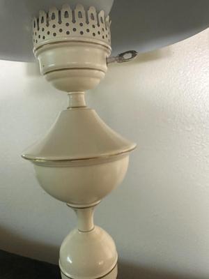 Pair of Painted Metal Bouillotte Lamps
