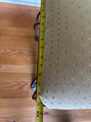 Upholstered Metal Scroll Bench