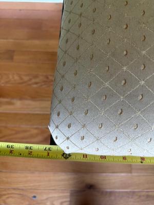 Upholstered Metal Scroll Bench