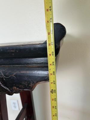 Vintage Chinese Style Carved Console / Altar Table with Scroll Ends