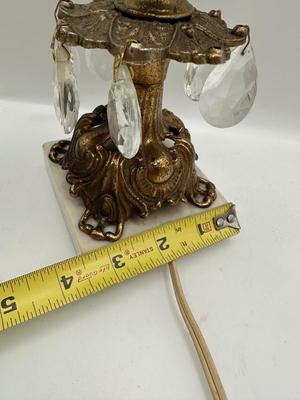 Pair of Vintage Crystal Accent Lamps