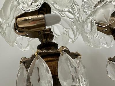 Pair of Vintage Crystal Accent Lamps