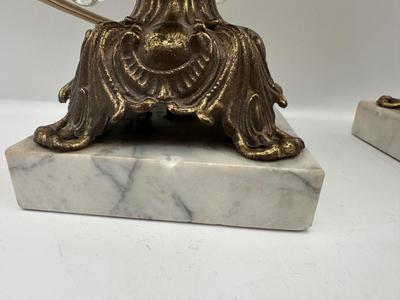 Pair of Vintage Crystal Accent Lamps