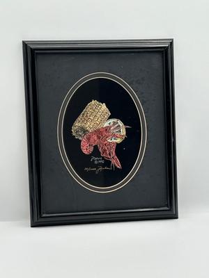 Two Framed & Signed Seafood Prints by Mahra