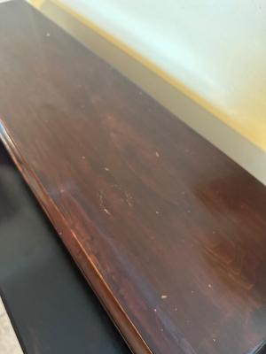 Wood Roll-Top Desk with Drawers & Cubbies